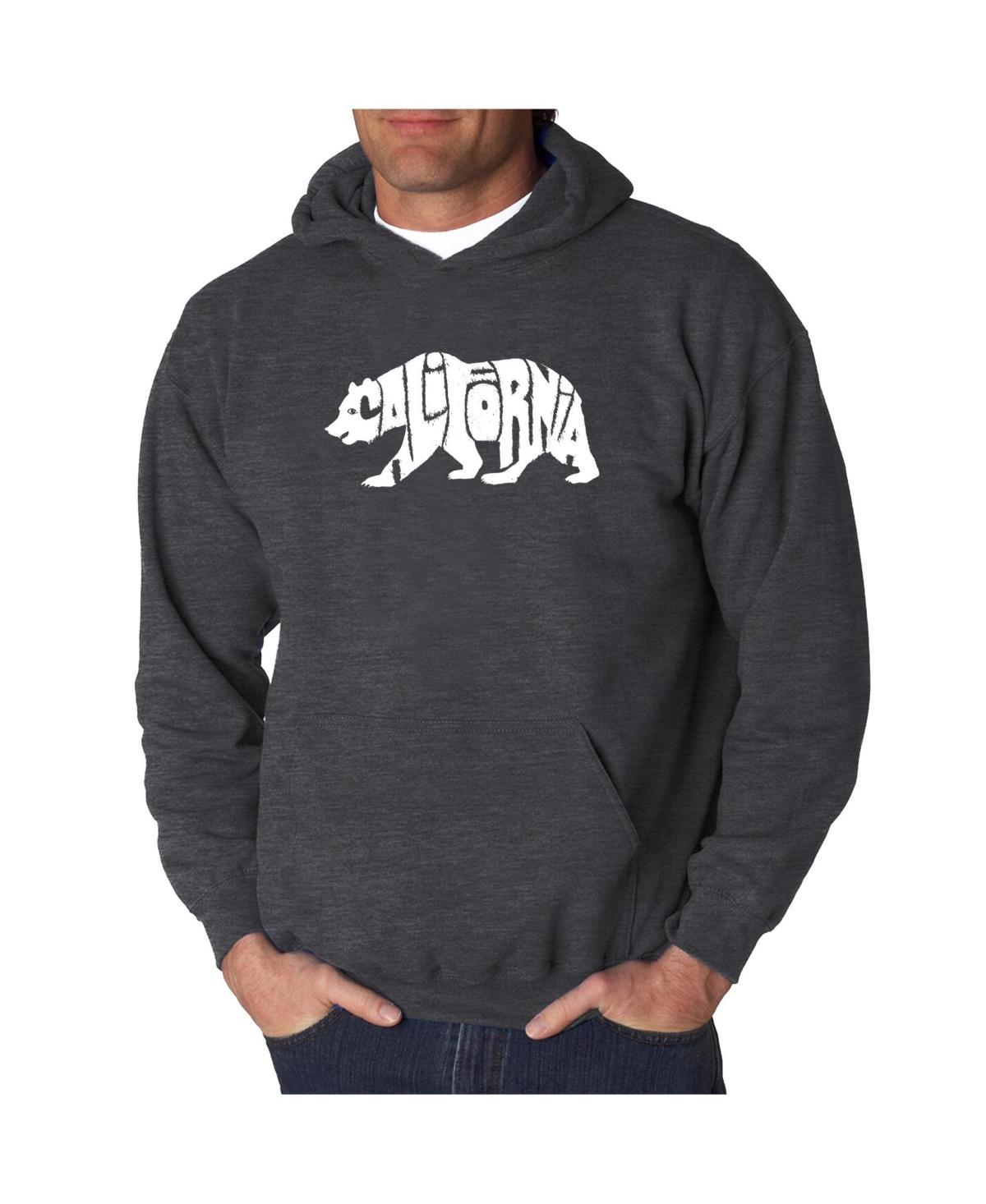 La Pop Art Mens Word Art Hooded Sweatshirt - California Bear Product Image