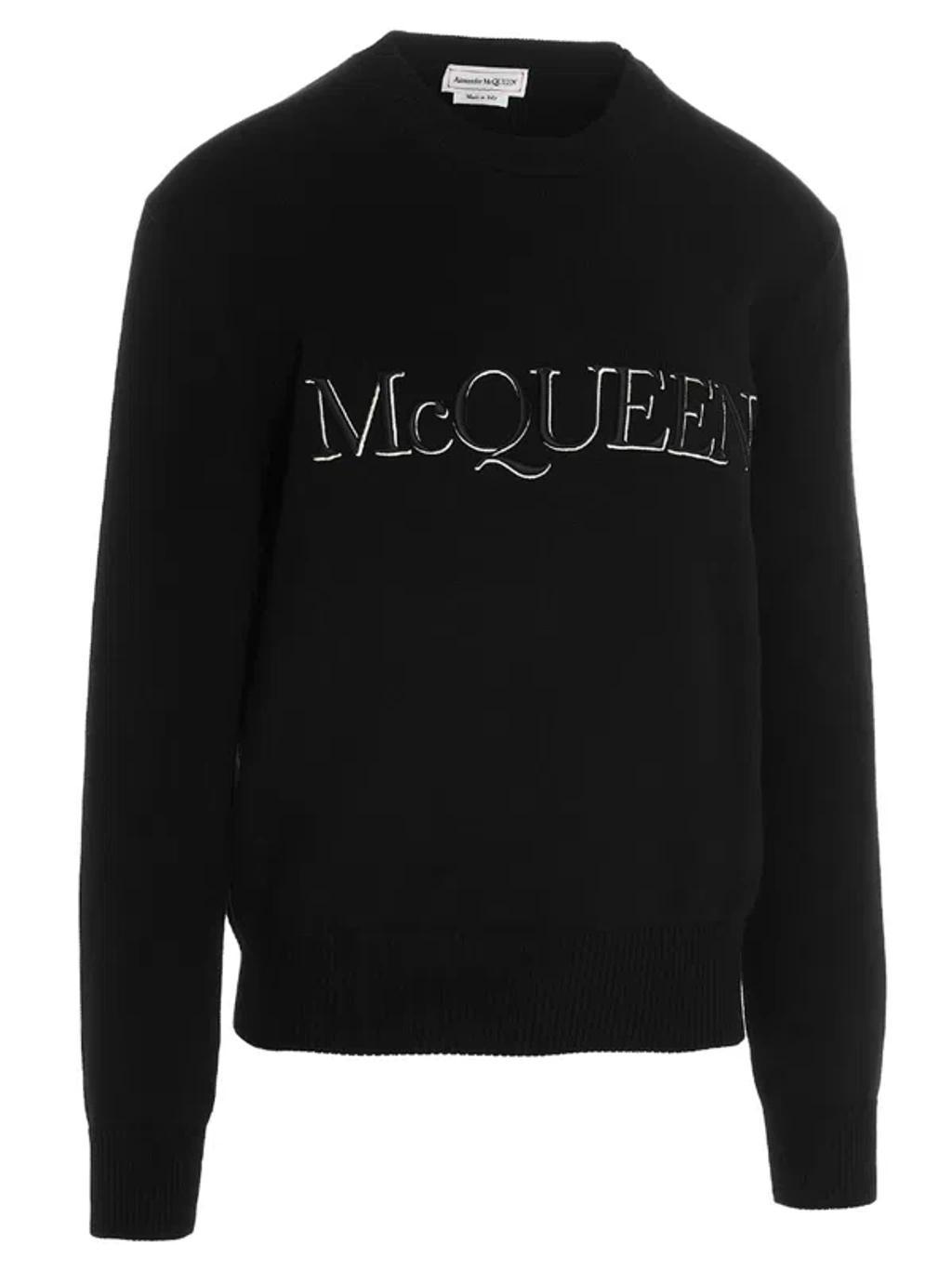 Sweater With Embroidered Logo In Black Product Image