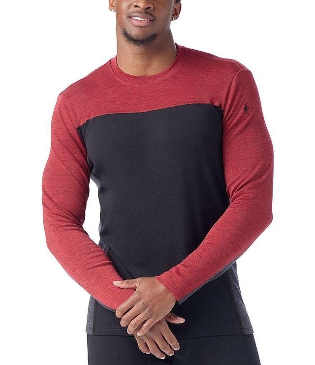 SmartWool Slim-Fit Merino Baselayer Color Block Crew Long-Sleeve T-Shirt Product Image