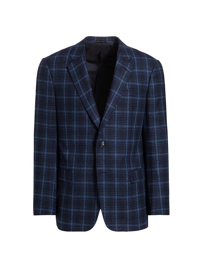 Men's Large Plaid Wool Suit Product Image