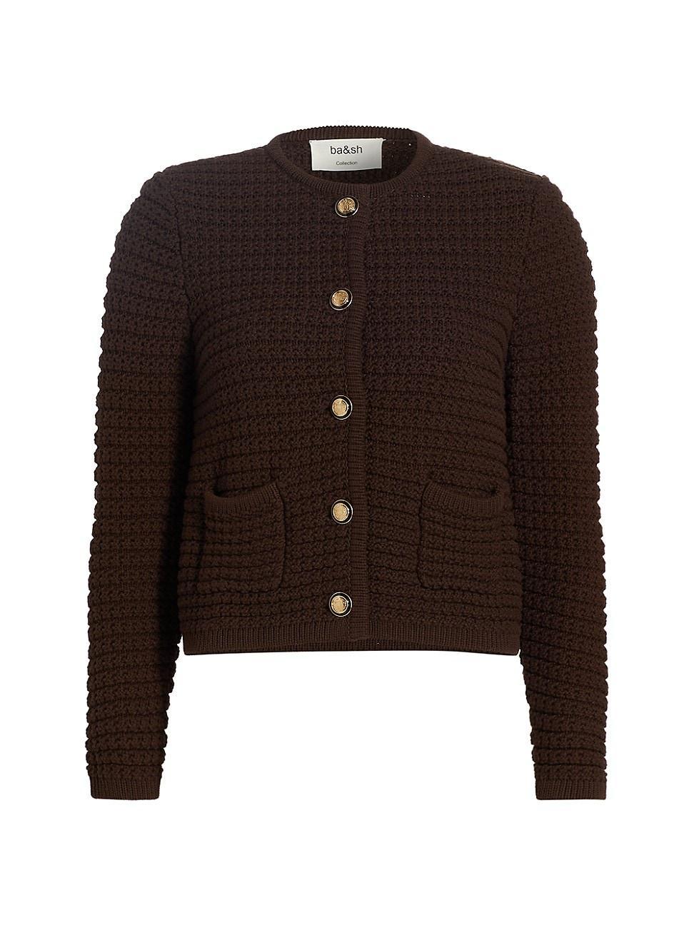 ba & sh Gaspard Crewneck Cardigan Sweater Product Image