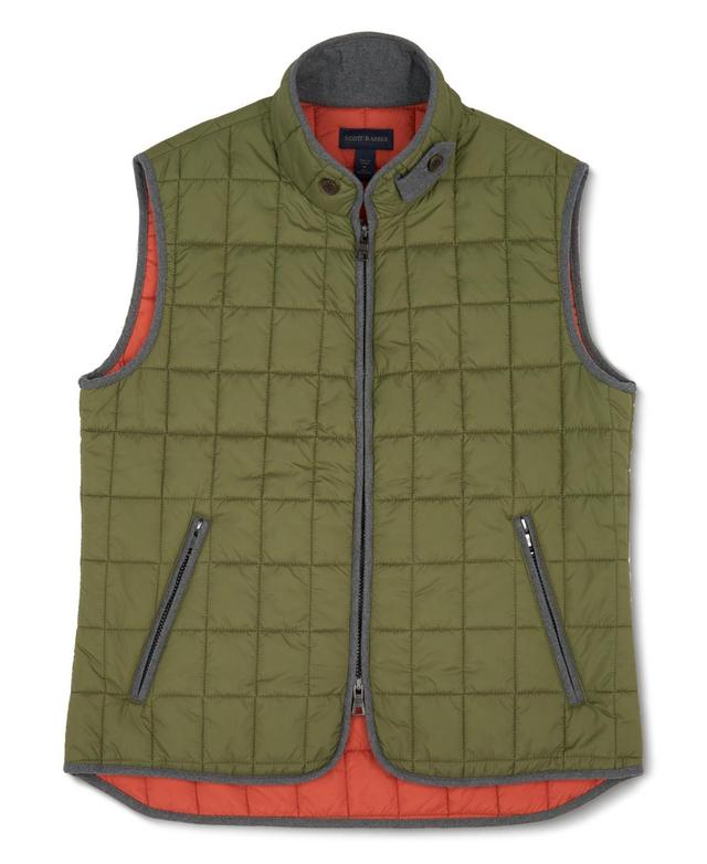 Scott Barber Mens Quilted Vest - Burgundy Product Image