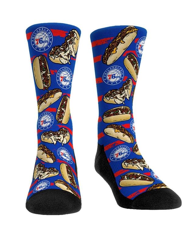 Mens Rock Em Socks Philadelphia 76ers Philly Cheesesteaks Crew Socks Product Image