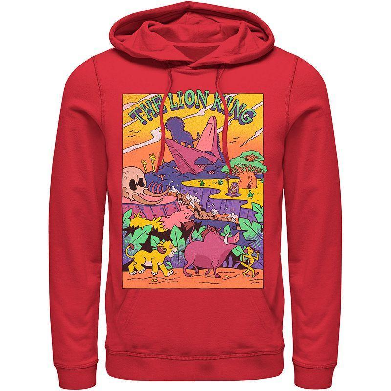 Disneys Lion King Mens Legend of Lion King Colorful Hoodie Athletic Grey Product Image