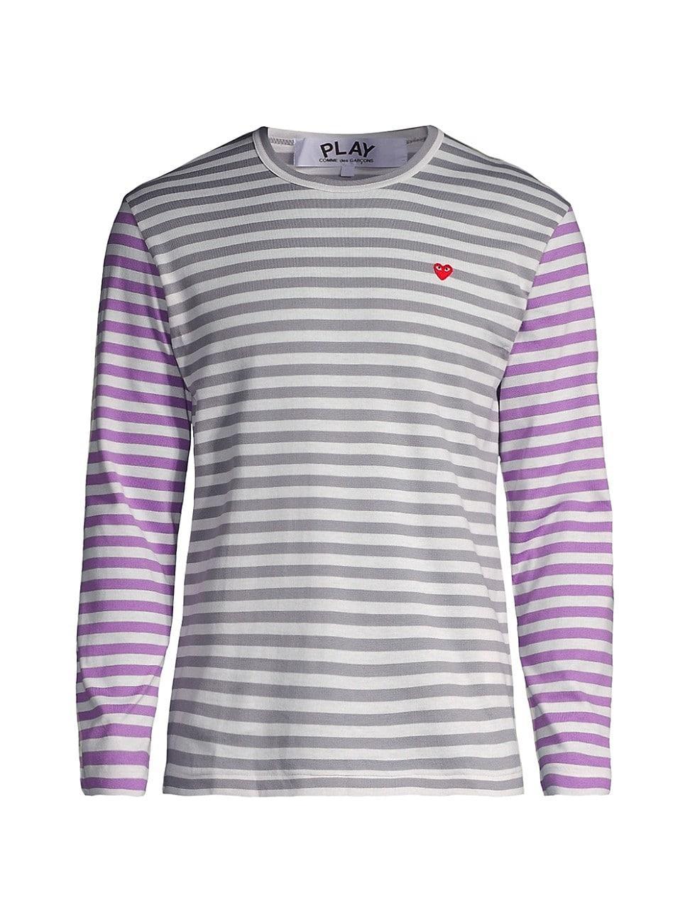 Mens Multicolor Striped Long-Sleeve Shirt Product Image