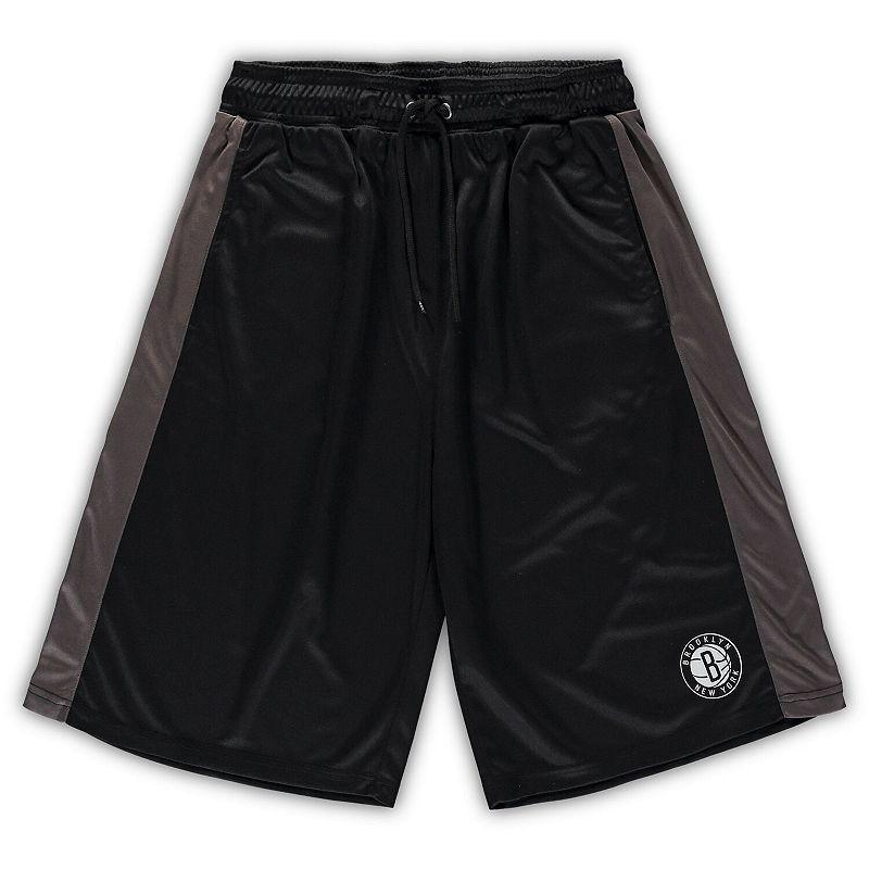 Mens Fanatics Branded /Charcoal Brooklyn Nets Big & Tall Performance Shorts Product Image