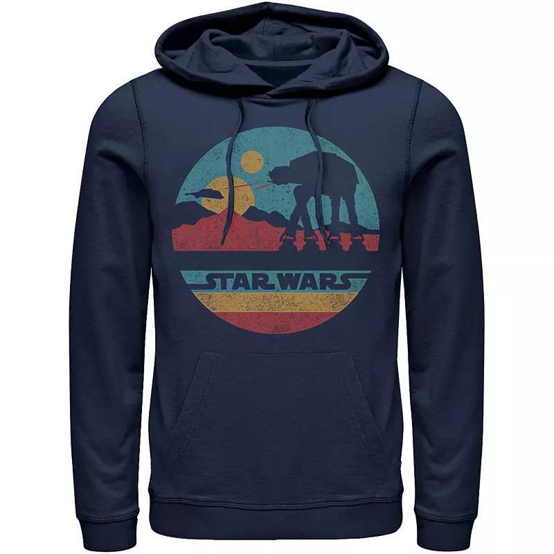 Mens Star Wars AT-AT Silhouette Title Logo Circle Hoodie Product Image