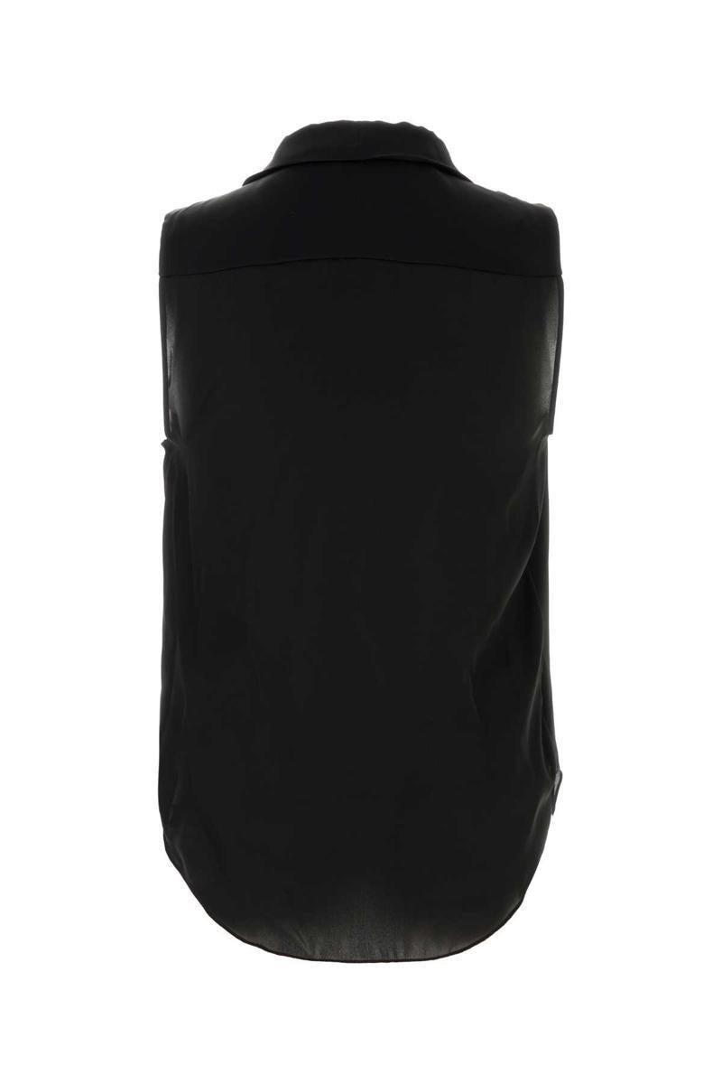 Silk Sleeveless Top With In Black Product Image