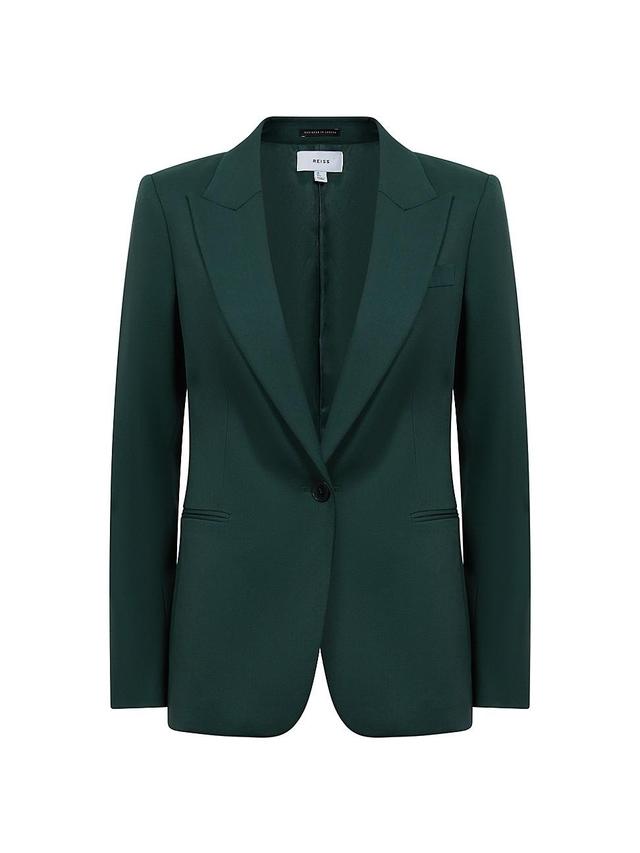 Womens Jade Wool-Blend Tuxedo Jacket Product Image