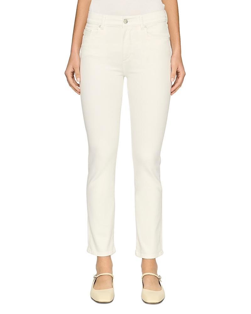 DL1961 Mara High Rise Ankle Straight Jeans in White Product Image