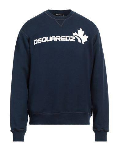 DSQUARED2 Man Sweatshirt Midnight Blue Size L Cotton Product Image