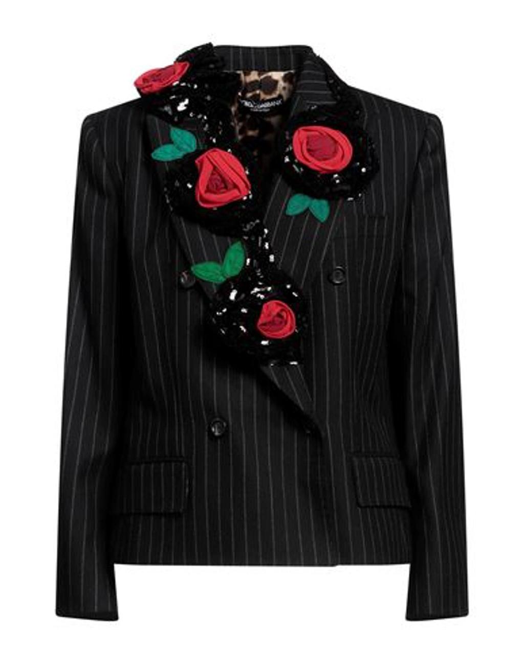 DOLCE & GABBANA Woman Blazer Black Size 4 Wool, Polyester, Silk, Polyamide Product Image