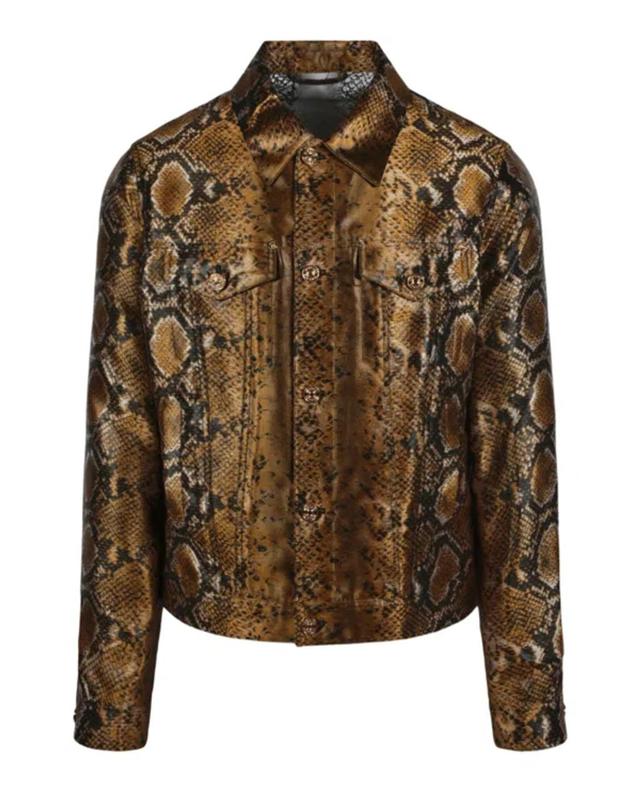 Snakeskin Print Jacket In Brown Product Image