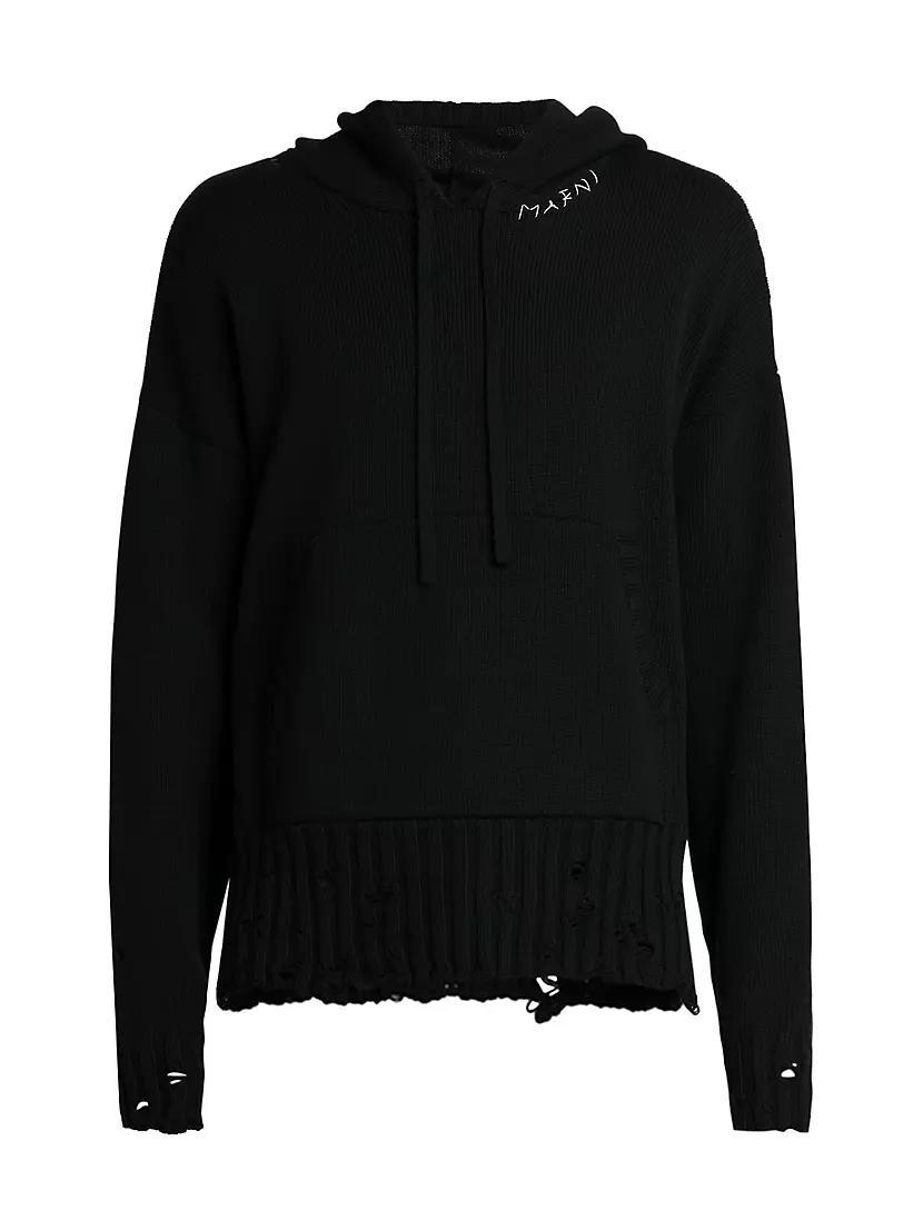 Distressed Hooded Sweater Product Image