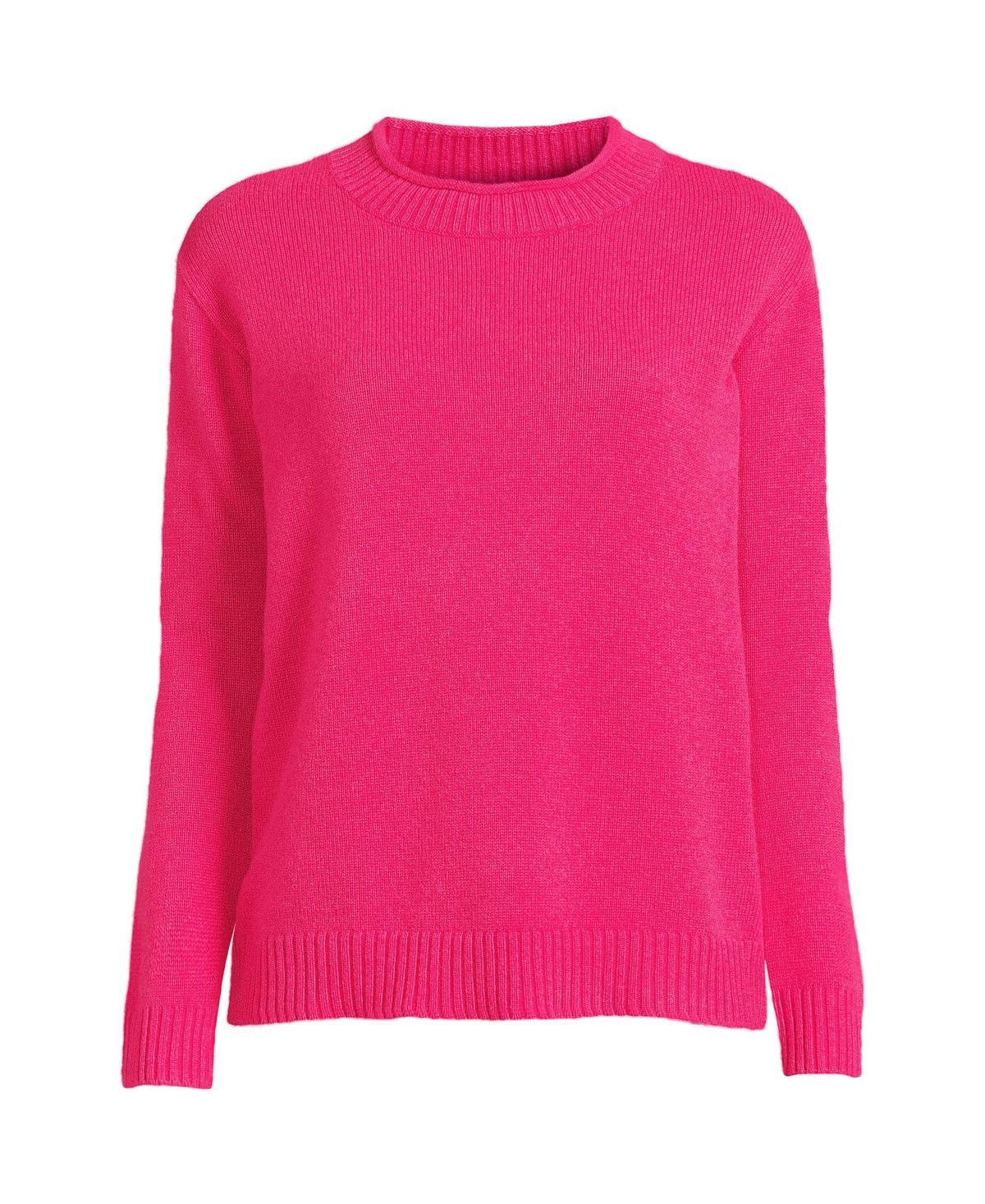 Lands End Womens Cashmere Easy Fit Crew Neck Sweater Product Image