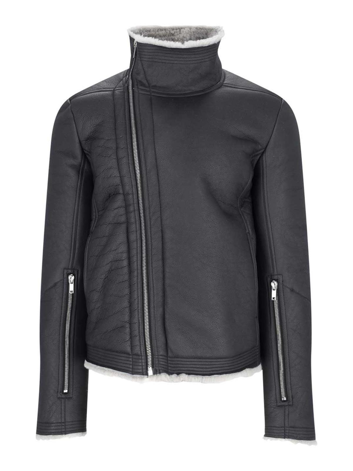 Asymmetric Zip Jacket In Black Product Image