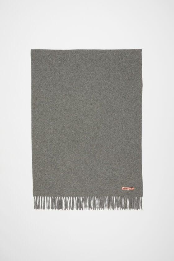 Fringe wool scarf - oversized Product Image