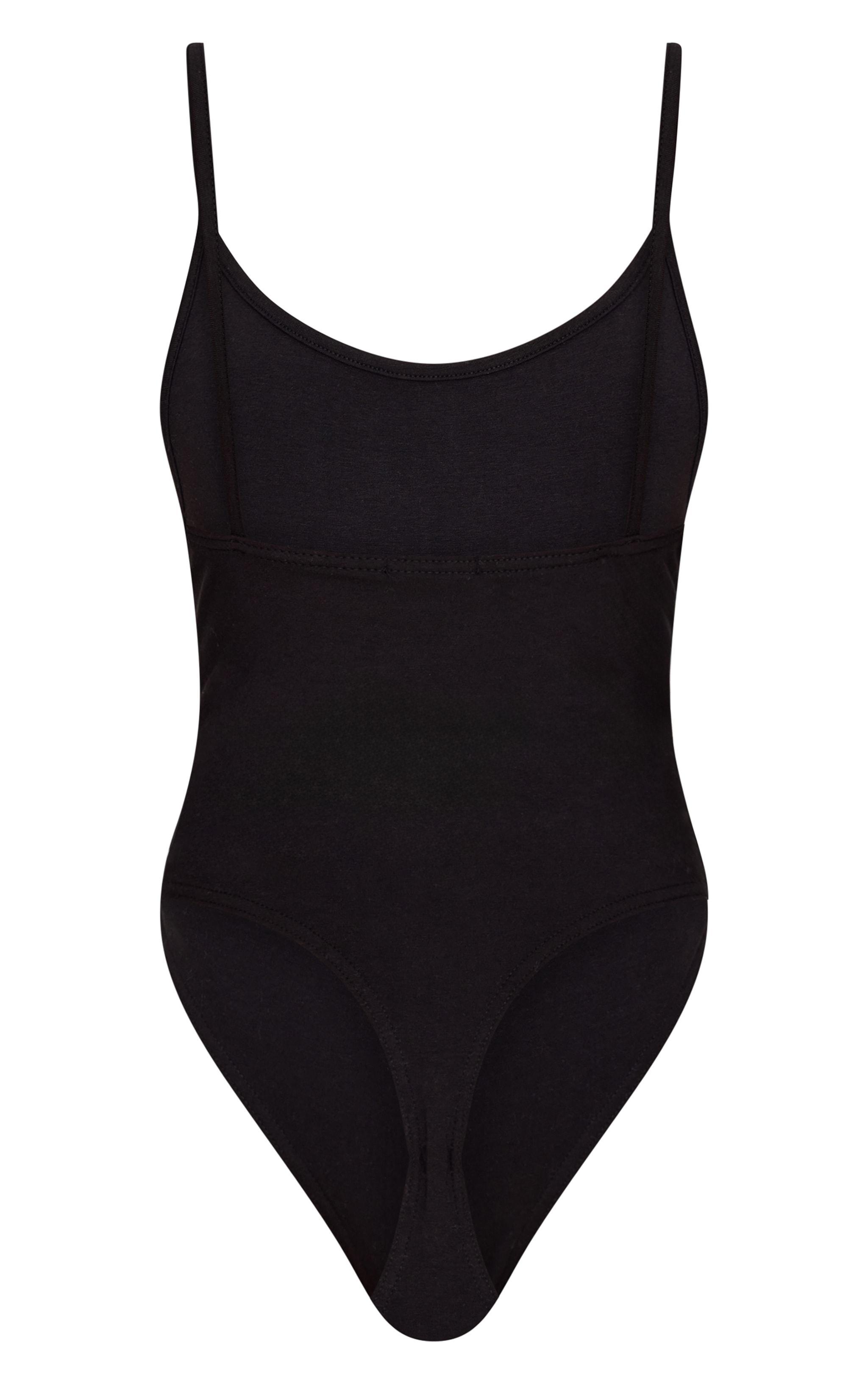 Black Slinky Strappy Bodysuit Product Image