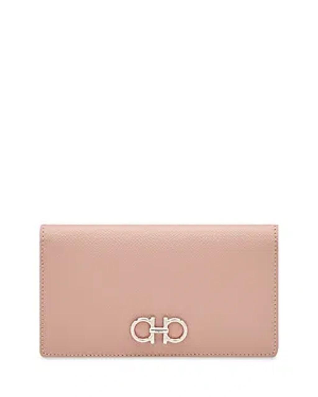 FERRAGAMO Gancini Continental Wallet In Pink Product Image