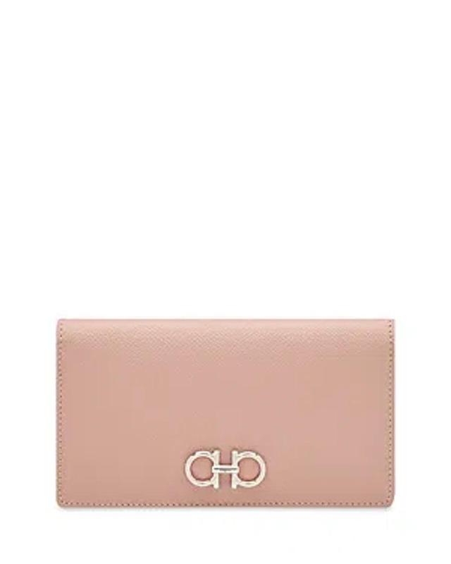 FERRAGAMO Gancini Continental Wallet In Pink Product Image