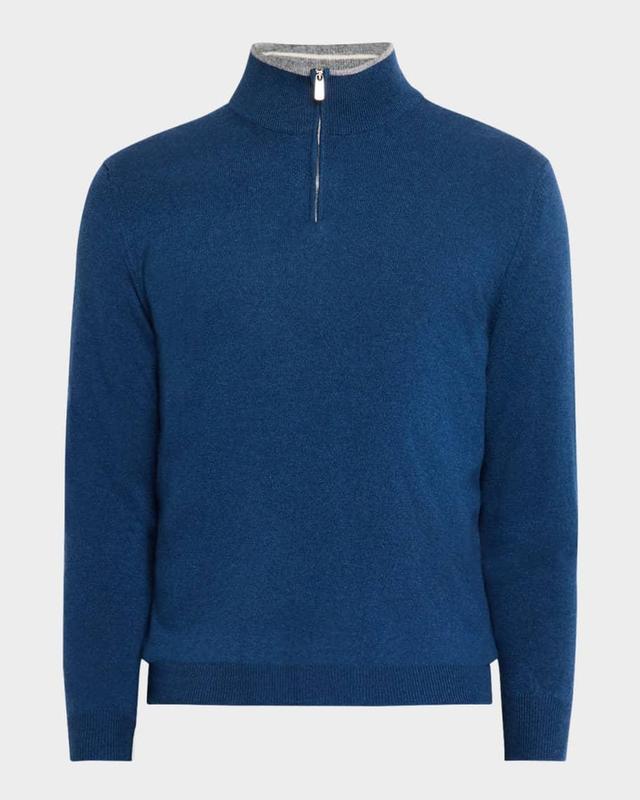 Men's Cashmere Quarter-Zip Sweater Product Image