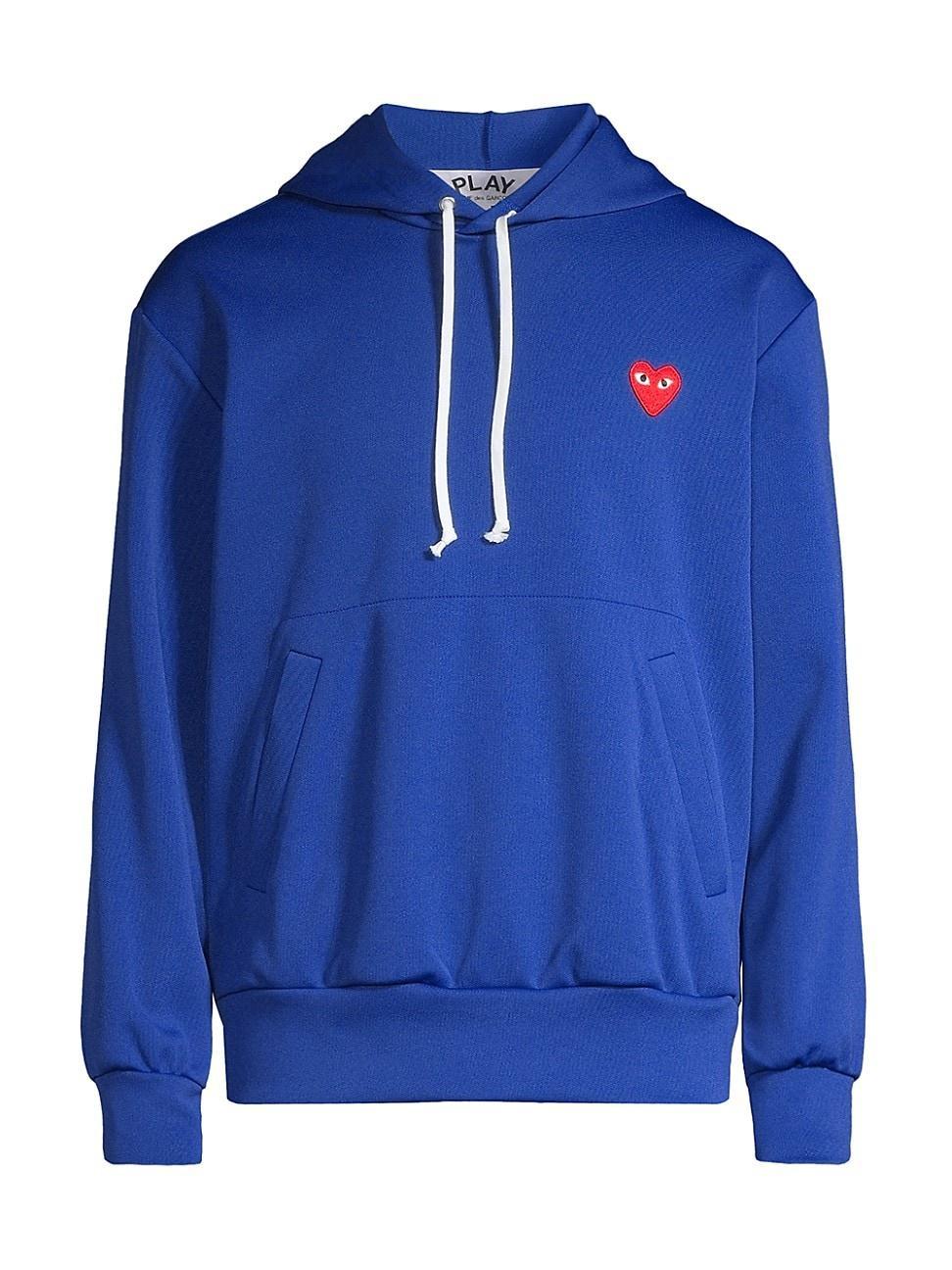 Mens Red Heart Pullover Hoodie Sweatshirt Product Image