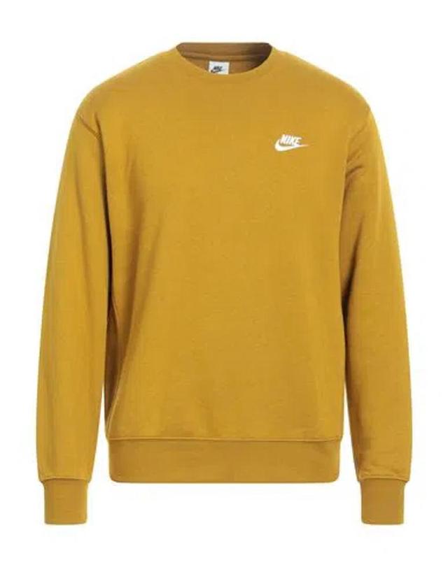 NIKE Man Sweatshirt Khaki Size S Cotton, Polyester In Beige Product Image