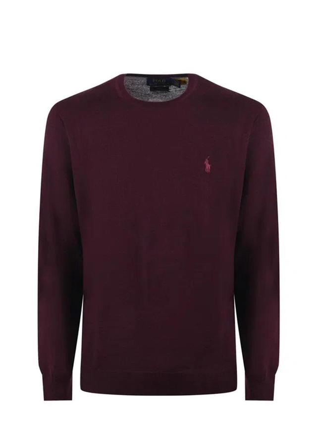 POLO RALPH LAUREN Crew-neck Wool Sweater In Red Product Image