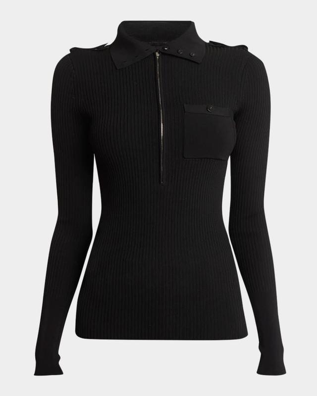 Norah Turtleneck Zip Knit Sweater Product Image