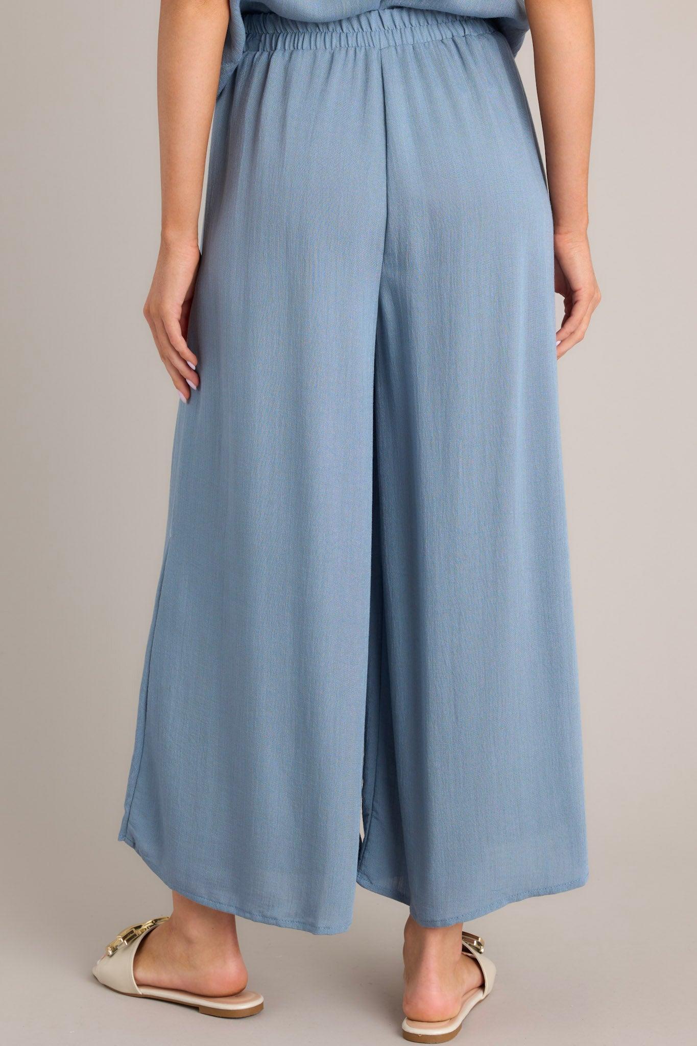 Timeless Threads Slate Blue Cropped Pants Product Image