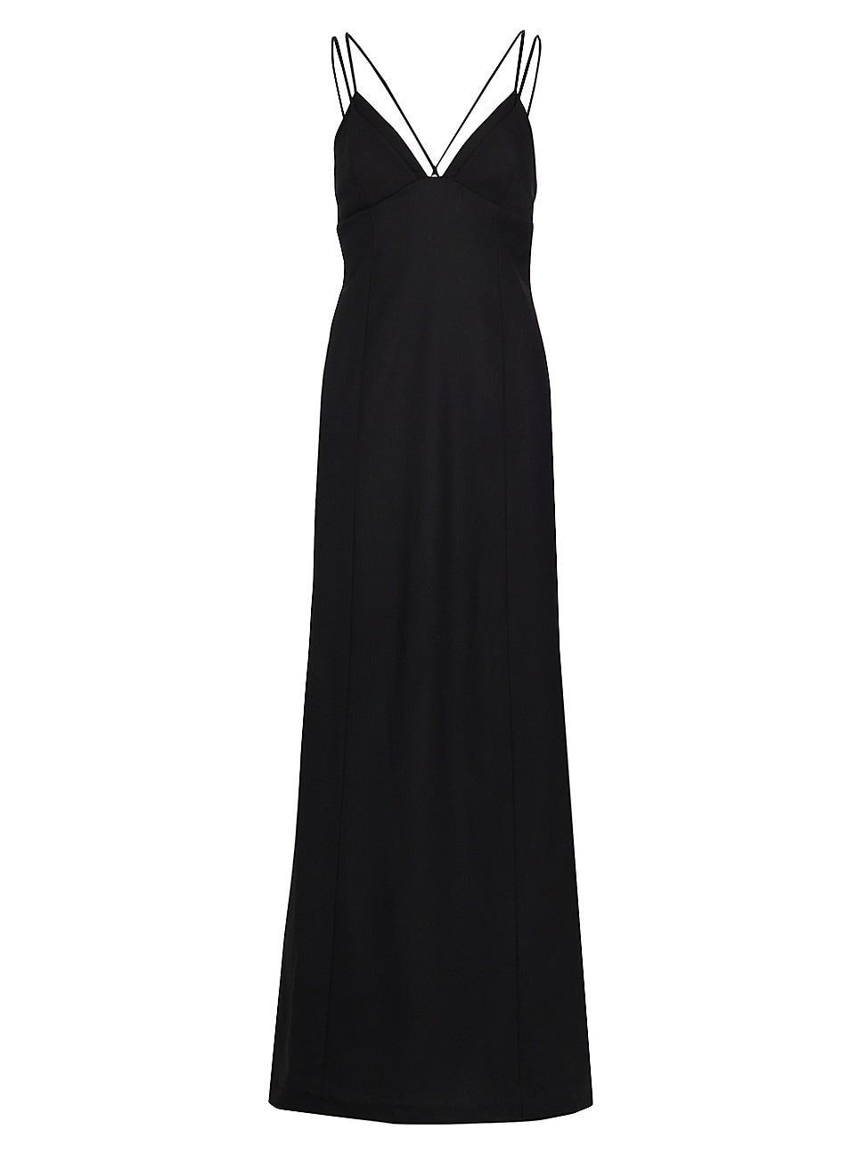 Womens Ava Open Back Wool-Blend Gown Product Image