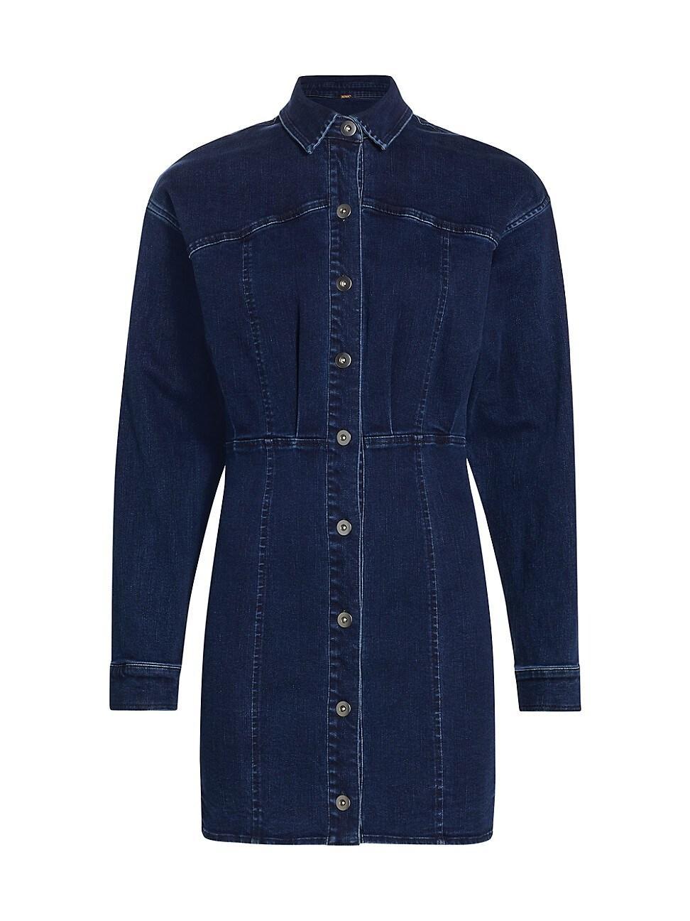 Womens Amber Stretch-Denim Minidress Product Image