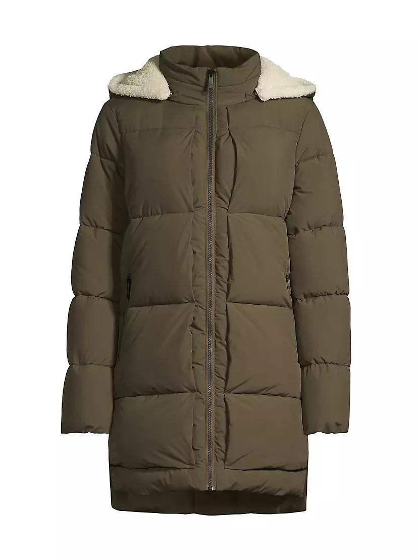 Womens Dimensional Hooded Puffer Coat product image