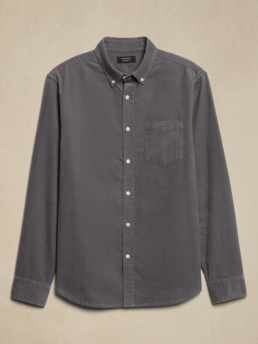 Slim Textured Corduroy Shirt Product Image