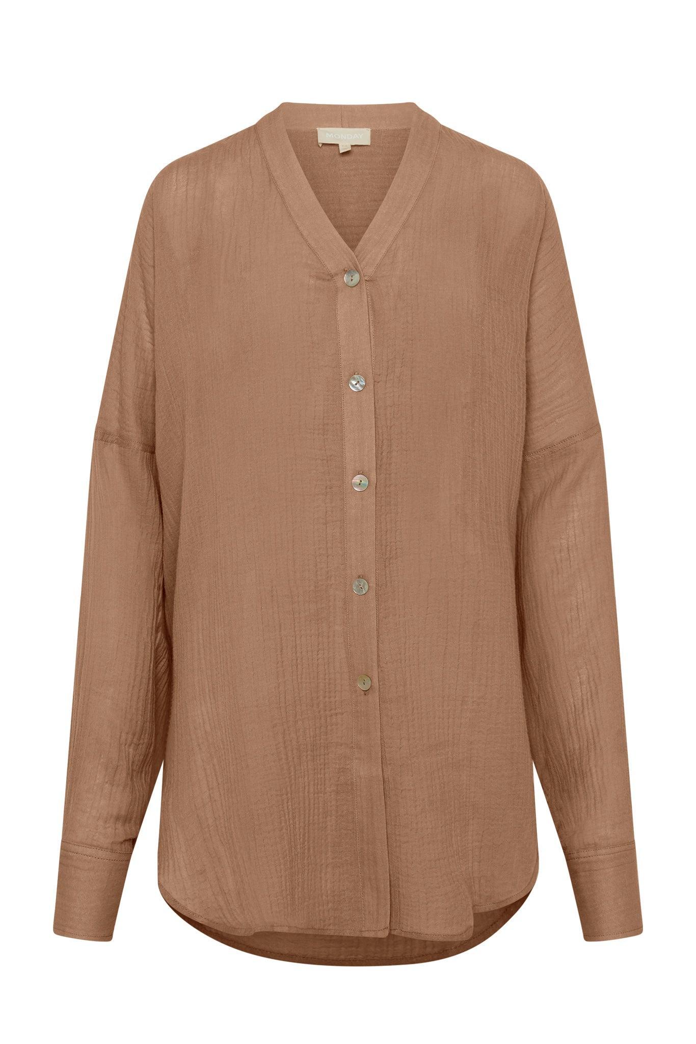 Barcelona Tunic - Husk Crinkle Linen Product Image