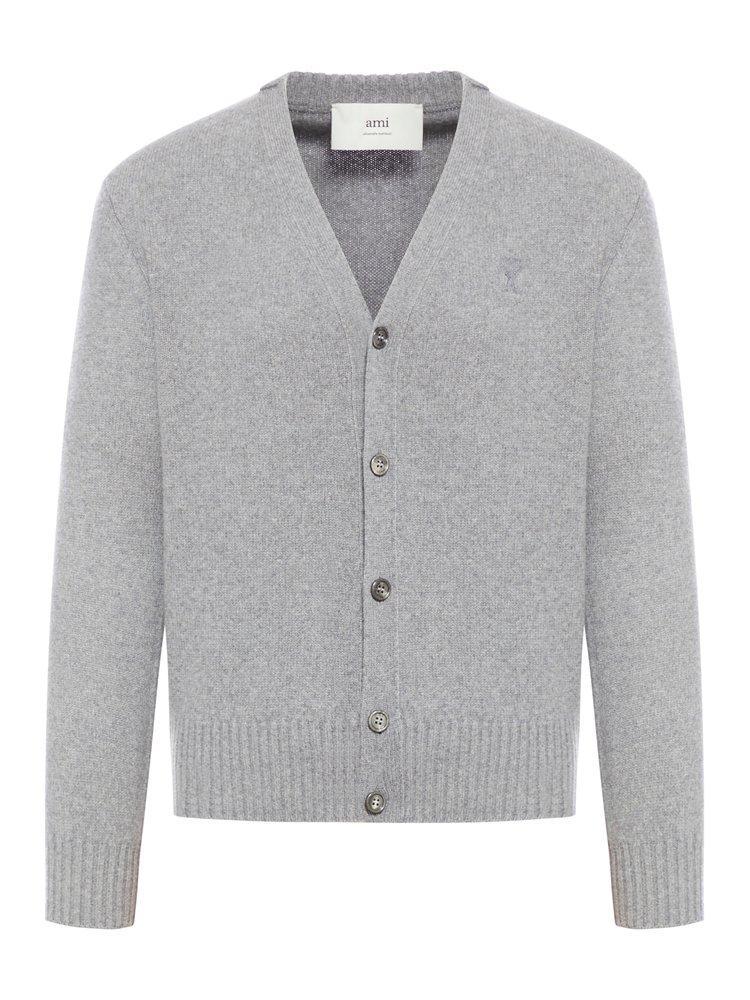 AMI ALEXANDRE MATTIUSSI Ami Paris Sweater In Gris Claro Product Image