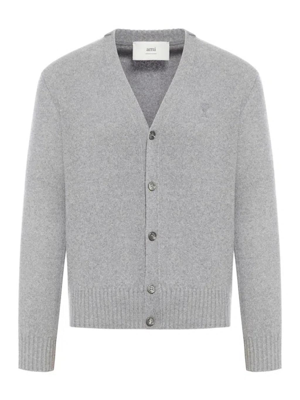 AMI ALEXANDRE MATTIUSSI Ami Paris Sweater In Gris Claro Product Image