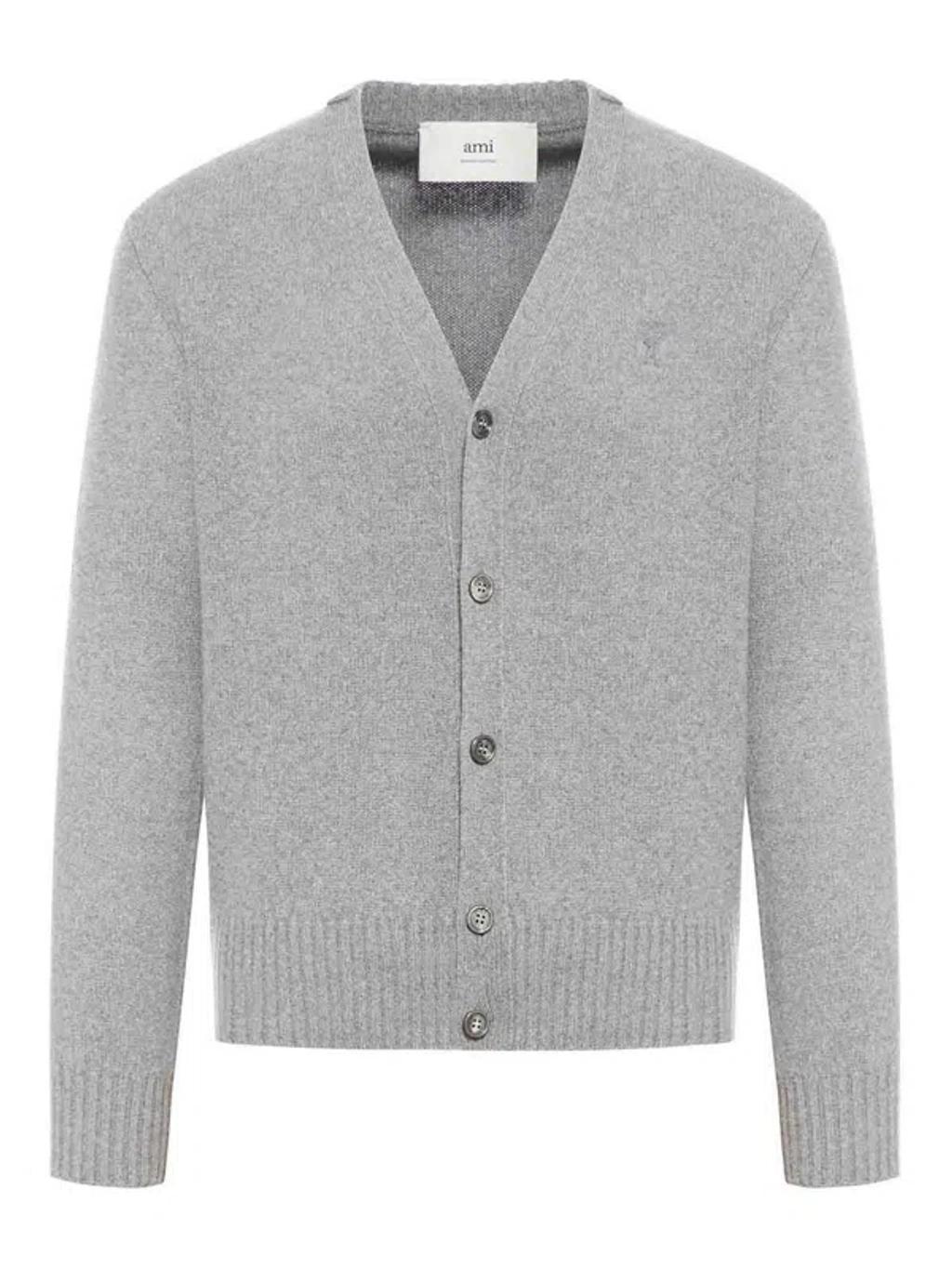 AMI ALEXANDRE MATTIUSSI Ami Paris Sweater In Gris Claro Product Image