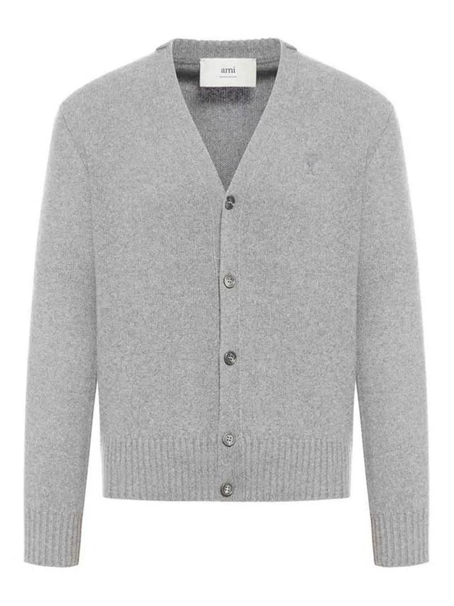 AMI ALEXANDRE MATTIUSSI Ami Paris Sweater In Gris Claro Product Image