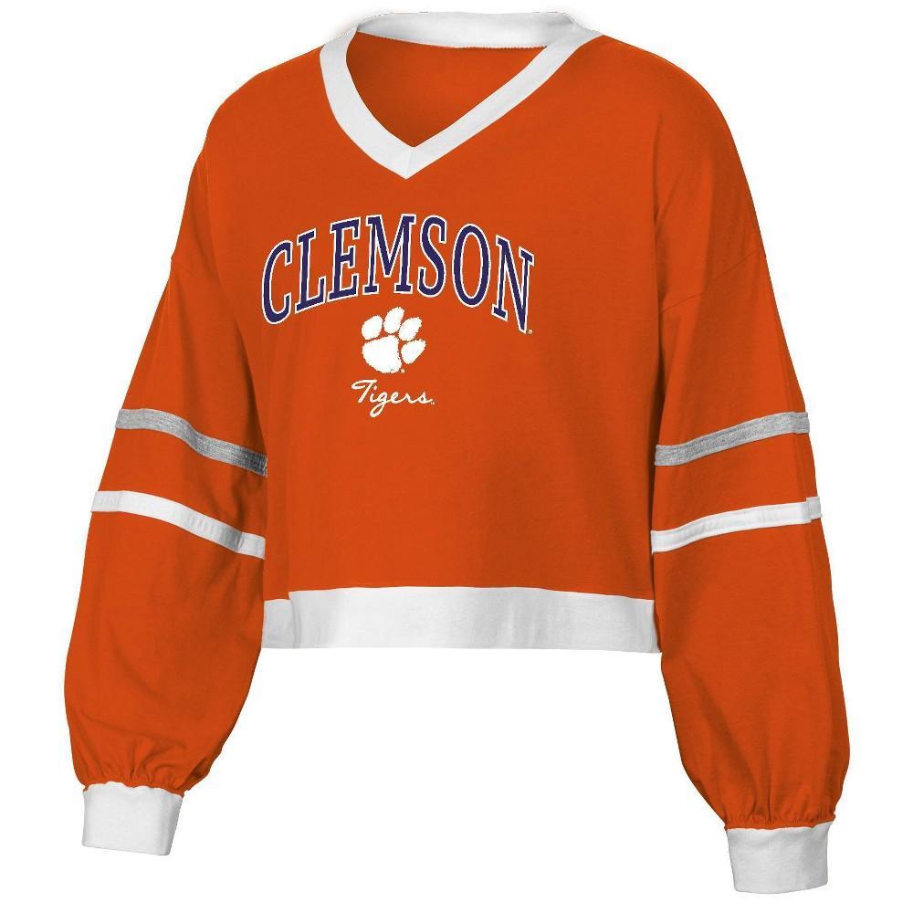 NCAA Clemson Tigers Womens Long Sleeve V-Neck T-Shirt Product Image