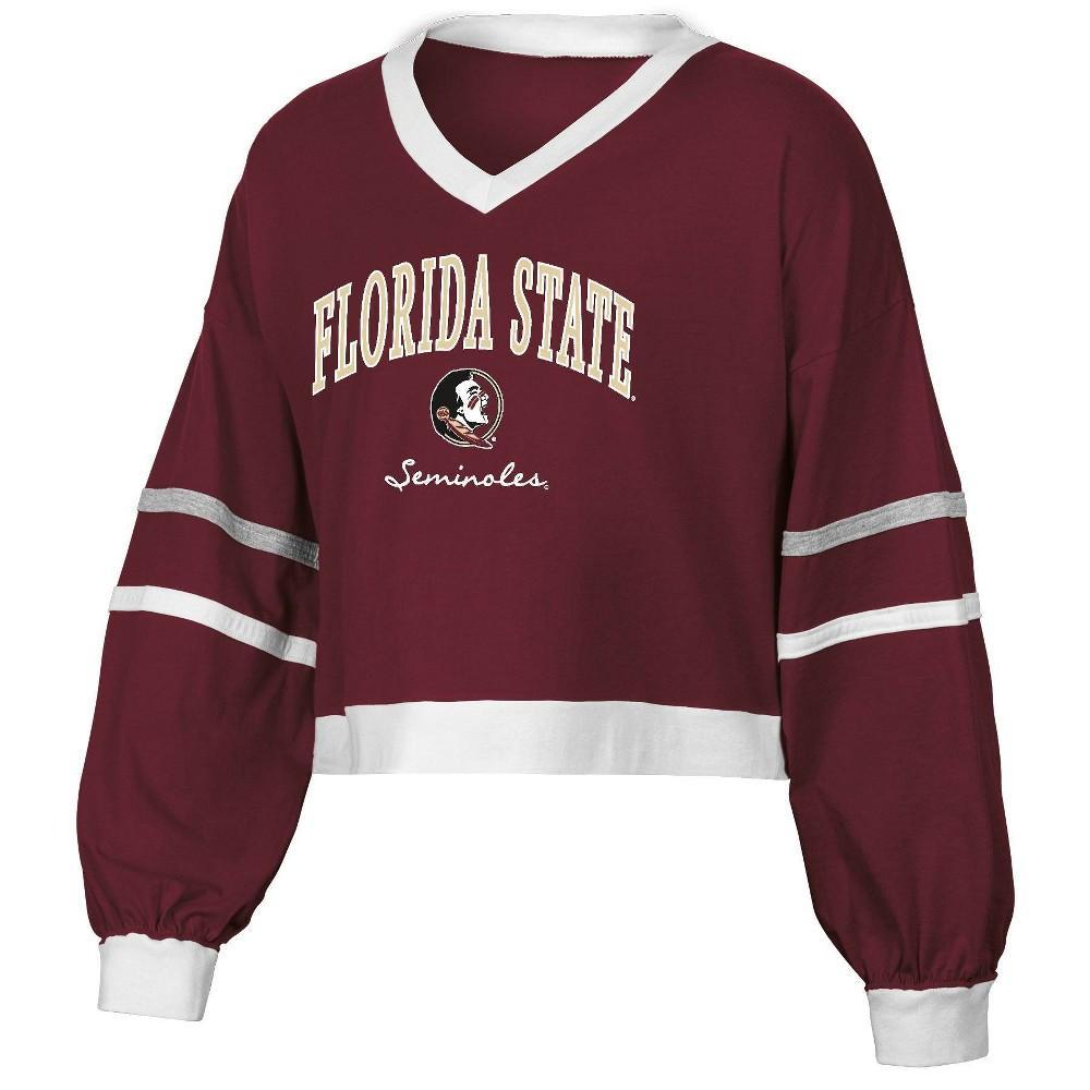 NCAA Florida State Seminoles Womens Long Sleeve V-Neck T-Shirt Product Image