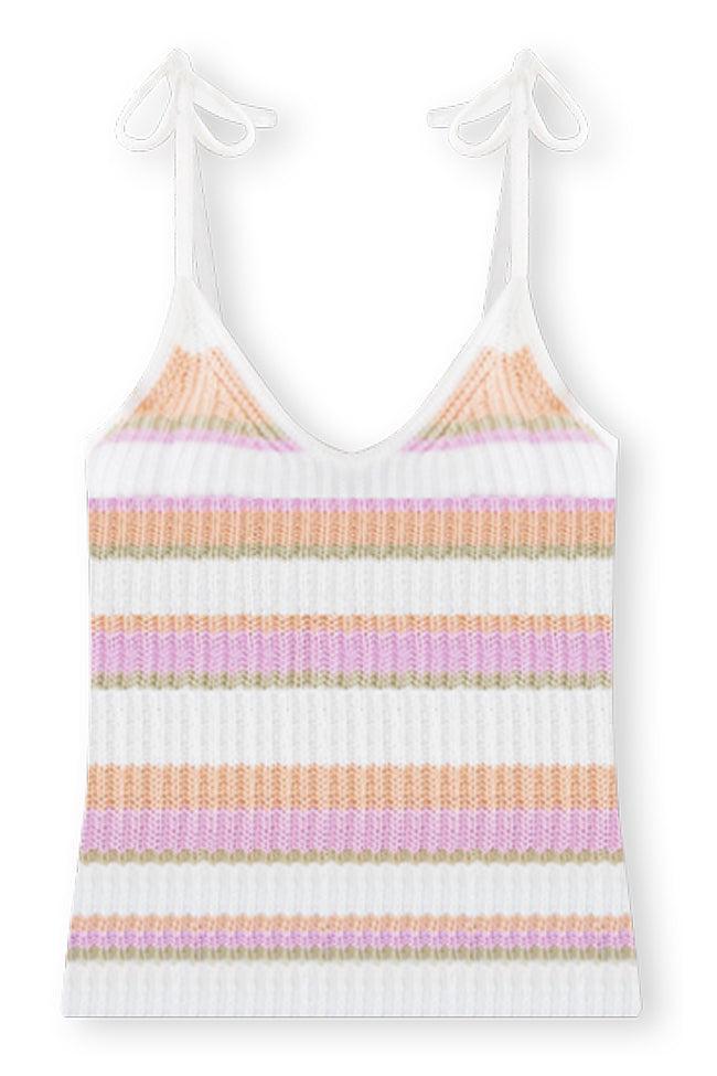 Falling For You Multi Striped Sweater Tank FINAL SALE Product Image