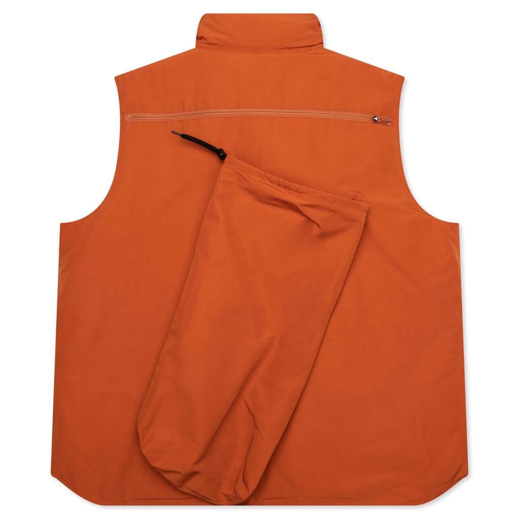 Multi-Pocket Zipped Down Vest - Orange Male Product Image