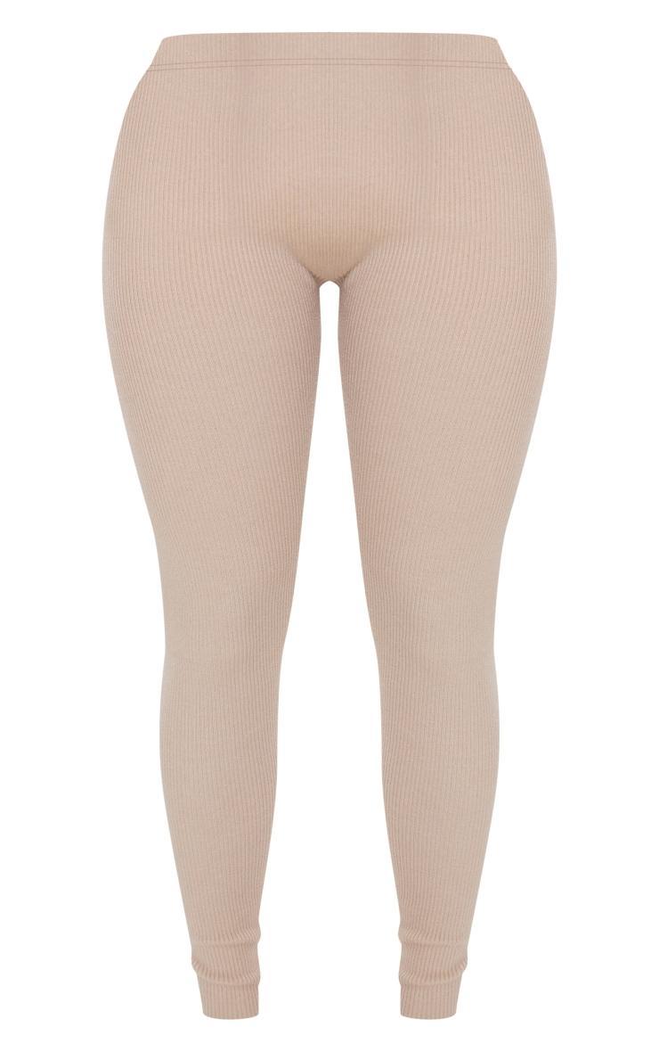 Shape Oatmeal Knit High Waist Leggings Product Image