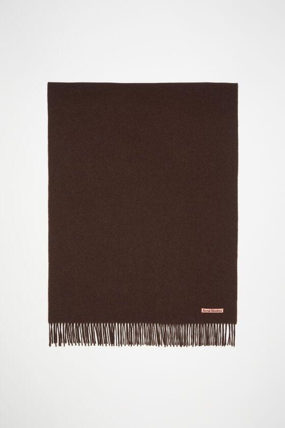 Fringe wool scarf - oversized Product Image