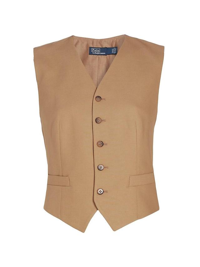 Womens Pauline Cotton-Wool Twill Vest Product Image