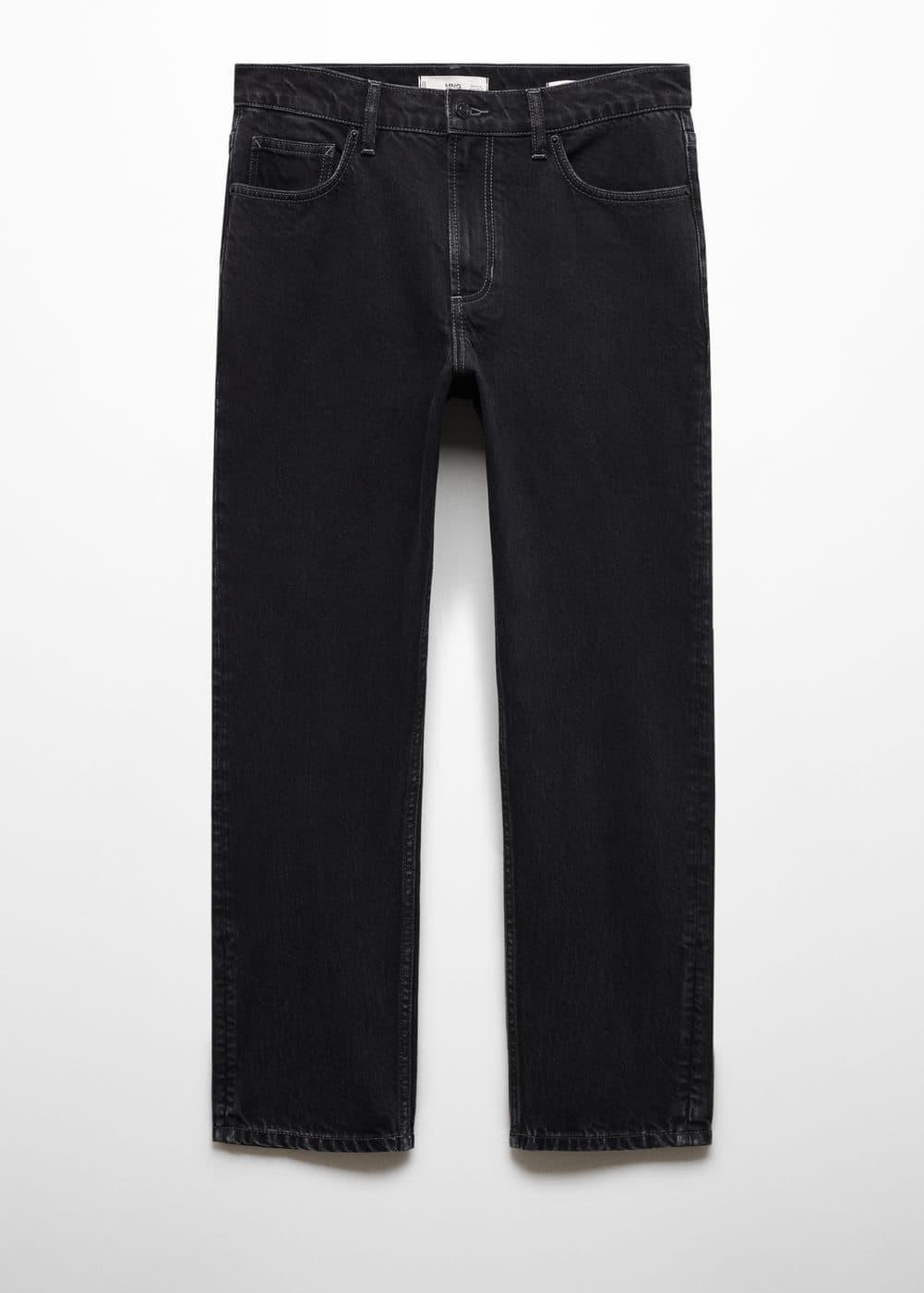 MANGO MAN - Ben tapered cropped jeans black denimMen Product Image