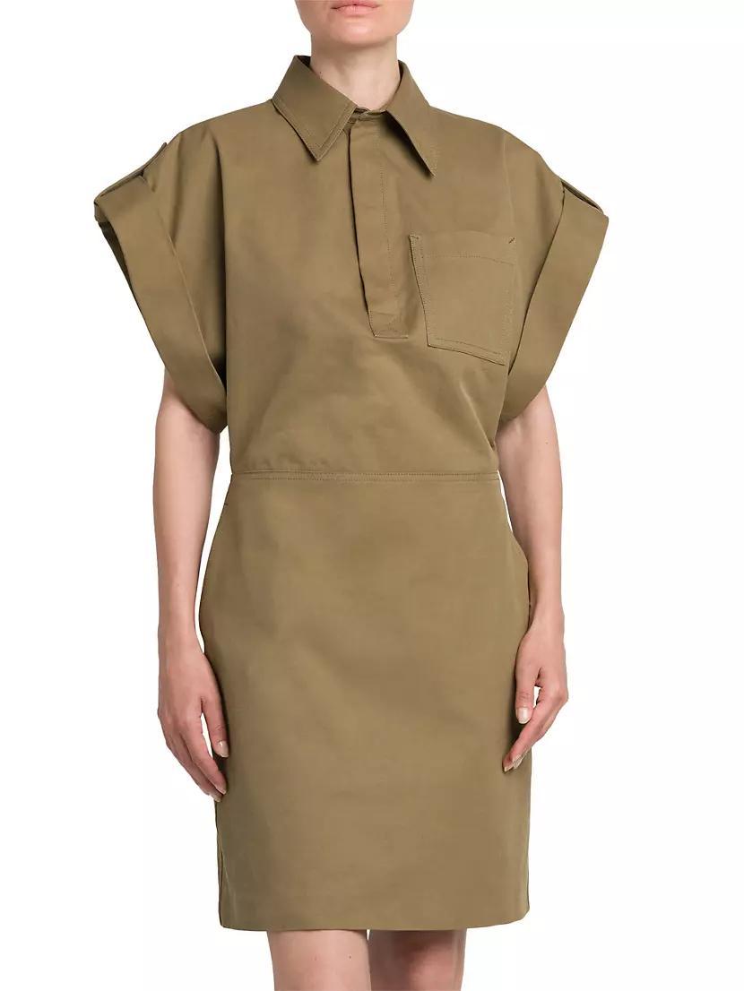 Utilitarian Cotton Gabardine Minidress Product Image