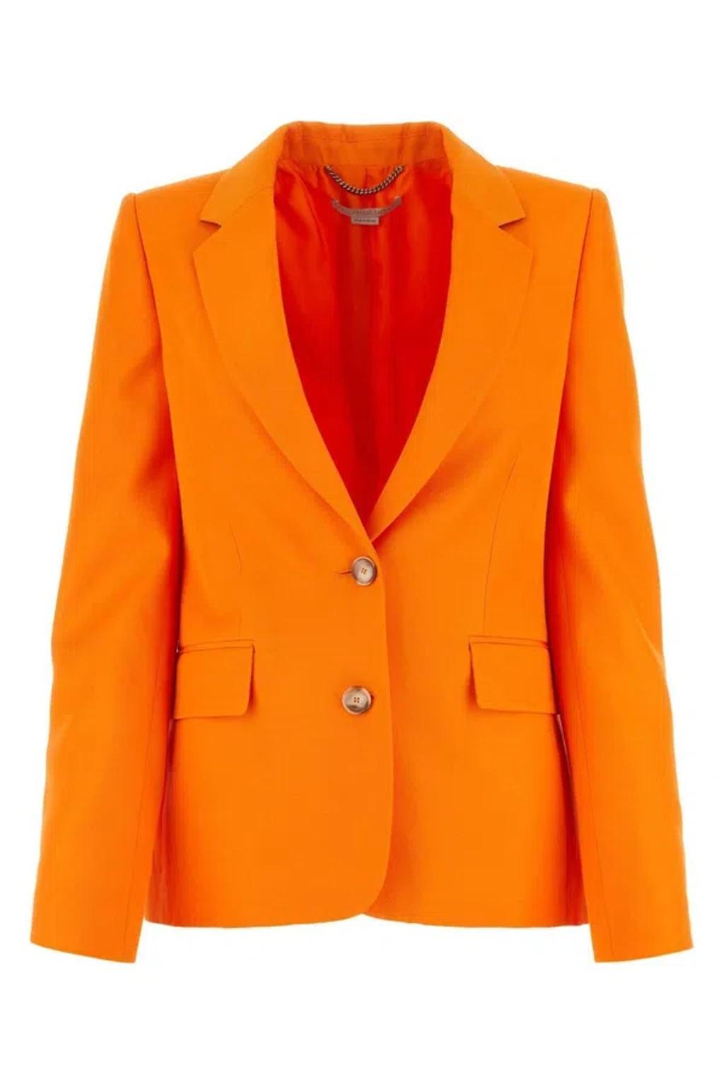 Oversized Single-breasted Blazer In Orange Product Image