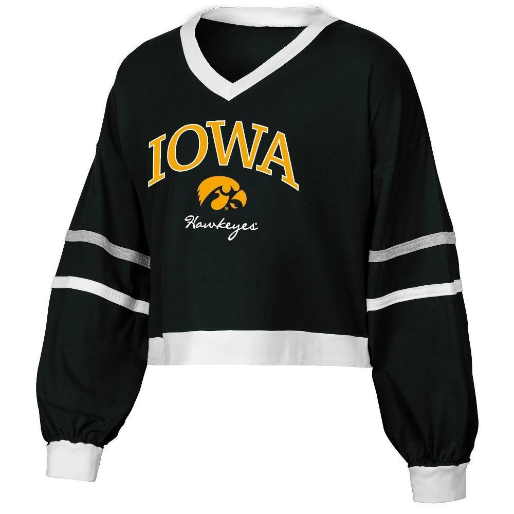 NCAA Iowa Hawkeyes Womens Long Sleeve V-Neck T-Shirt Product Image